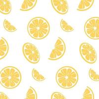 padrão com fatias de limão. estilo vector illustration.doodle. padrão com limões.