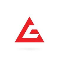 modelo de vetor de ícone de design de logotipo de carta gc vermelho criativo moderno exclusivo de negócios corporativos