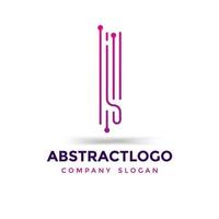 letra abstrata eu pontilha logotipo, tecnologia e design vetorial de logotipo vetor