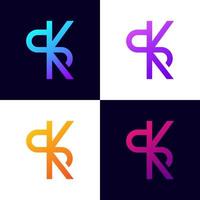 logotipo ks carta design limpo estilo moderno e elegante, modelo de ícone de identidade do alfabeto ks. vetor