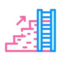ilustração vetorial de ícone de cor de escada e escada vetor