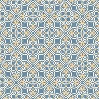 padrão sem emenda com ornamento floral asiático. textura ornamental abstrata. fundo de azulejo de floreio diagonal artístico em estilo árabe oriental vetor