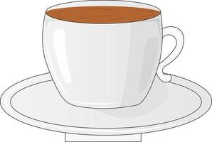 ilustração vetorial de placa de xícara de chá vetor
