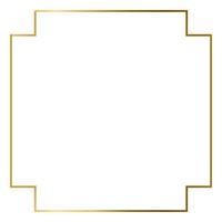 moldura quadrada dourada sobre fundo branco. eps10 vetor
