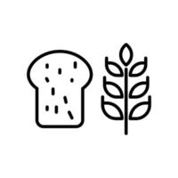 gráfico de ilustração vetorial de ícone de pão vetor