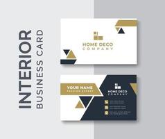 modelo de design de cartão de visita interior, cartão de visita imobiliário corporativo moderno vetor