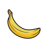 ícone de fruta banana. ilustração de desenho vetorial ícone banana. ícone de fruta banana isolado no fundo branco. sinal simples de ícone de banana. vetor
