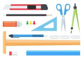 ferramenta de papelaria de negócios e estudantes. ilustração vetorial vetor