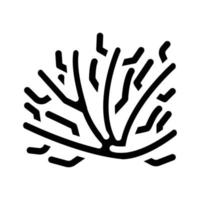 ilustração em vetor ícone glifo de ramo de algas marinhas