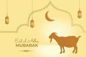 eid al adha mubarak fundo islâmico vetor