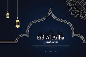 eid al adha mubarak fundo islâmico vetor