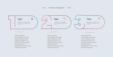 ilustração vetorial de layout de cinco infográficos vetor