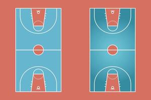 design plano de campo de basquete, ilustração gráfica de campo de esporte, vetor de quadra de basquete e layout.