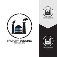 vetor de ícones de construção de fábrica