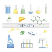 conjunto de química vetor