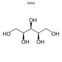 fórmula esquelética da molécula química. vetor