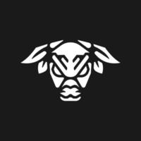 ilustração de conceito de silhueta de logotipo de touro de animal selvagem vetor