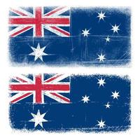 ilustração vetorial grunge bandeira australiana pintada à mão vetor