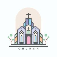 design e ilustração de vetores de ícones de igreja