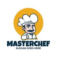 vetor de desenho animado de mascote de logotipo de chef