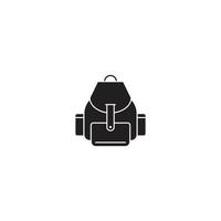 ícone de glifo de mochila. sinal de estilo glifo para conceito móvel e web design. ícone de vetor de glifo de mochila. símbolo, ilustração do logotipo. gráfico vetorial