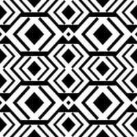 padrão de tecido geométrico floral preto branco vetor