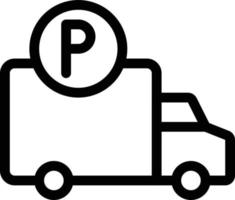 ilustração vetorial de caminhão de estacionamento em ícones de símbolos.vector de qualidade background.premium para conceito e design gráfico. vetor