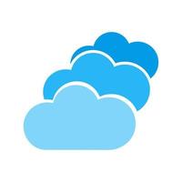 ícone de linha de vários servidores em nuvem vetor