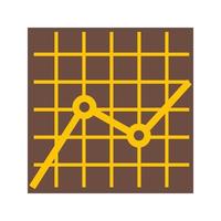 ícone de linha de gráfico de tendência múltipla vetor