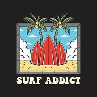 ilustração viciante de surf vetor