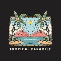 ilustração do paraíso tropical vetor