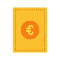 ícone de linha de conta de euro vetor