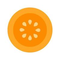 ícone de linha de fatia de laranja vetor