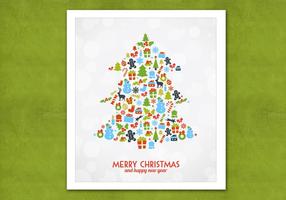 Bokeh Christmas Tree Vector Background