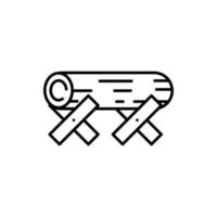 log de vetor de madeira para apresentação do ícone do símbolo do site