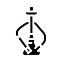 ilustração vetorial de ícone de glifo de fumar cachimbo de água plana vetor