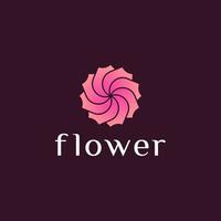 design de logotipo gradiente colorido de flor de cerejeira vetor