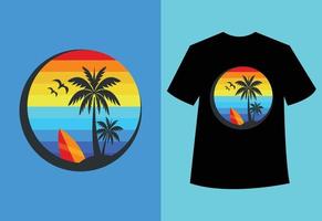 férias de verão design ilustração vetorial de conceito. cena de praia tropical. vetor