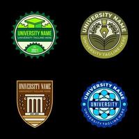 coleção de logotipo da universidade vetor
