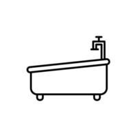 gráfico de ilustração vetorial de ícone de banheira vetor