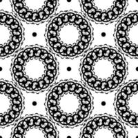 de fundo vector sem costura oriental. elemento floral preto e branco. ornamento gráfico para papel de parede, tecido, embrulho, embalagem. ornamento floral oriental.