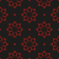 de fundo vector sem costura abstrato preto e vermelho chinês. papel de parede em um modelo de estilo vintage. elemento floral indiano. ornamento gráfico para tecido, embalagem, embalagem.