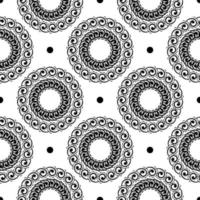 de fundo vector sem costura oriental. elemento floral preto e branco. ornamento gráfico para papel de parede, tecido, embrulho, embalagem. ornamento floral oriental. estilo simples, ilustração vetorial.