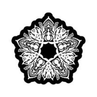 ornamentos de mandala em forma de flor. bom para logotipos, estampas e cartões. ilustração vetorial vetor