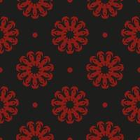 de fundo vector sem costura abstrato preto e vermelho chinês. elemento floral indiano. ornamento gráfico para papel de parede, tecido, embrulho, embalagem.