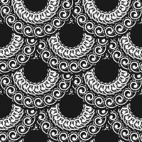 de fundo vector sem costura Damasco. elemento floral preto e branco. ornamento gráfico para papel de parede, tecido, embrulho, embalagem. ornamento floral do damasco. estilo simples, ilustração vetorial.