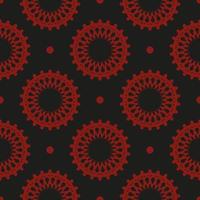 de fundo vector sem costura abstrato preto e vermelho chinês. papel de parede em um modelo de estilo vintage. elemento floral indiano. ornamento gráfico para papel de parede, embalagem, embrulho.