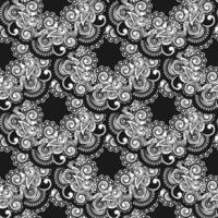 de fundo vector sem costura Damasco. papel de parede em um padrão de estilo barroco. elemento floral preto e branco. ornamento gráfico para papel de parede, tecido, embalagem, embrulho. ornamento floral do damasco.