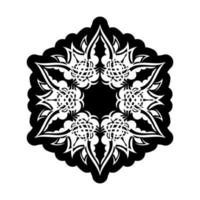 ornamentos de mandala em forma de flor em um fundo branco. ilustração vetorial vetor