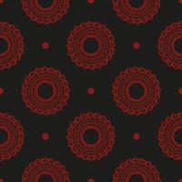 de fundo vector sem costura abstrato preto e vermelho chinês. papel de parede em um modelo de estilo vintage. elemento floral indiano. ornamento gráfico para papel de parede, tecido, embalagem.